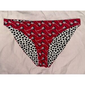 Hard Rock X Snapperrock reversible‎ red guitar or triangle spot bikini bottoms